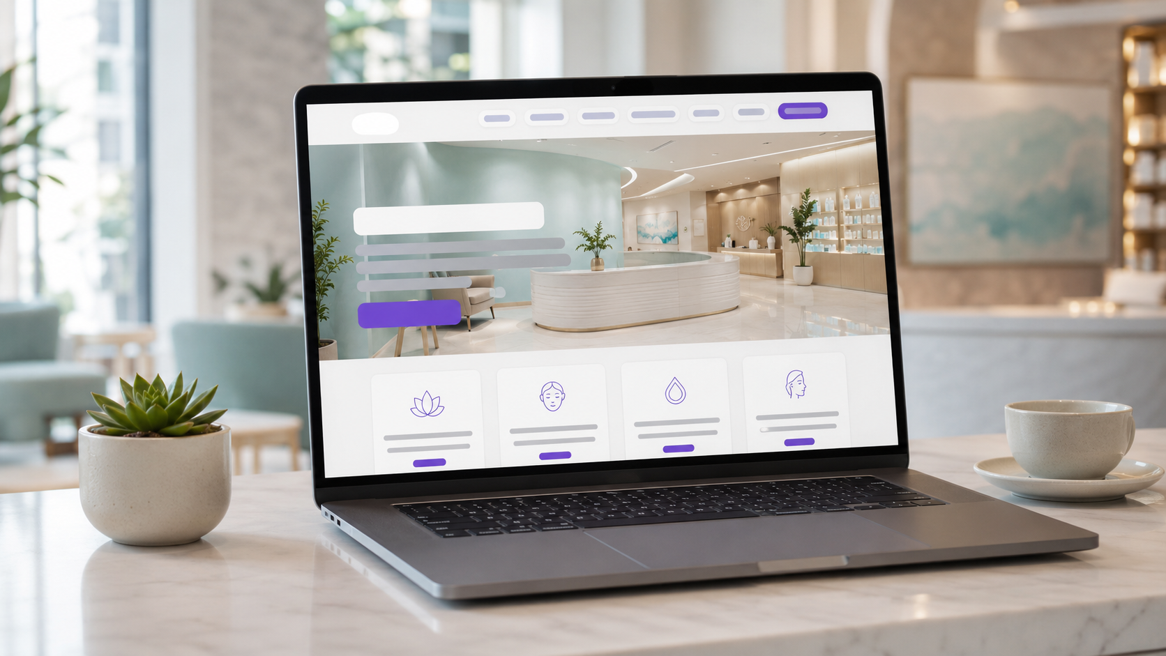 Modelo ilustrativo de site para clínica